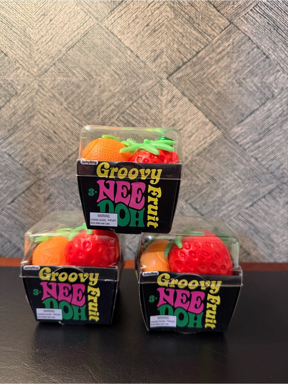 Groovy NeeDoh Fruit Squishy Toy - Red & Orange by